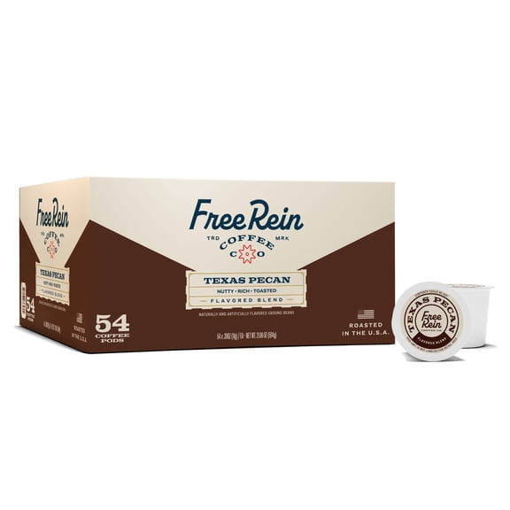 Free Rein Coffee Co. Medium Roast Coffee Pods, Texas Pecan, 54 ct.