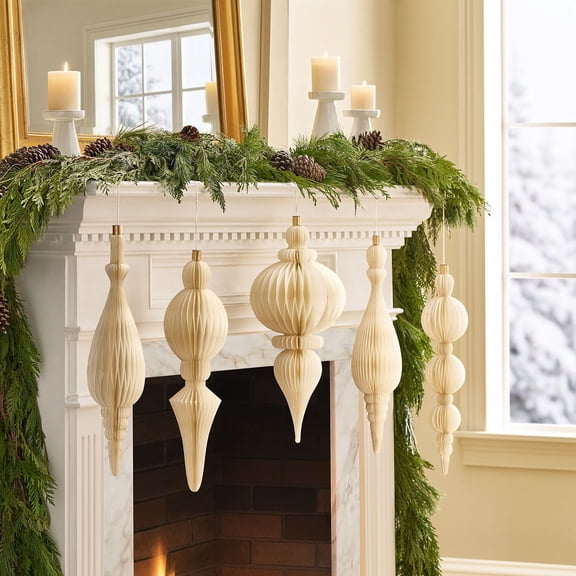 Member's Mark Oversized Honeycomb Paper Ornaments, Set of 5