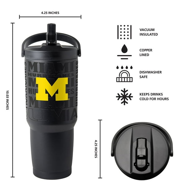 Logo Brands Michigan Wolverines Stainless Steel Tumbler Set