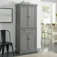 thumbnail image 1 of Crosley Furniture Seaside Coastal Pantry Storage Cabinet with Shelves, 1 of 19