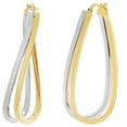 thumbnail image 2 of Double Curve Hoop Earrings in 14K Gold, 2 of 4