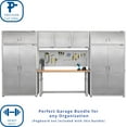 thumbnail image 3 of Seville Classics UltraHD 8-Piece Steel Garage Cabinet Storage Set w/ Height Adjustable Workbench, 14 Feet Wide, 3 of 13