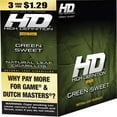 thumbnail image 1 of HD Natural Leaf Cigarillos, Green Sweet Pre-Priced $1.29 for 3 cigars, 15 pack, 1 of 2