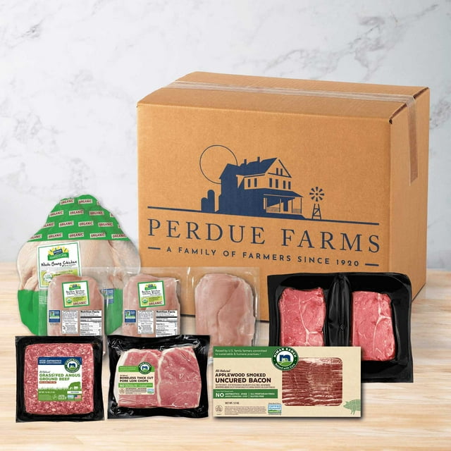 Perdue Farms Premium Chicken, Beef, and Pork Curated Box, Frozen, 10.81 lbs.