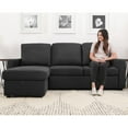 thumbnail image 5 of Lincoln Fabric Reversible Storage Sectional with Pullout Bed, Assorted Colors, 5 of 11