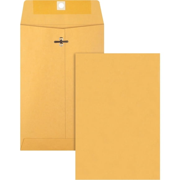 Heavy-duty Metal Clasp Envelopes, 6" x 9", #55, 28 lb, Kraft, 100/Box
