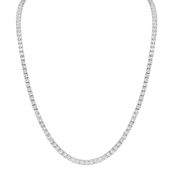 Men's Gemstone Tennis Necklace in Sterling Silver