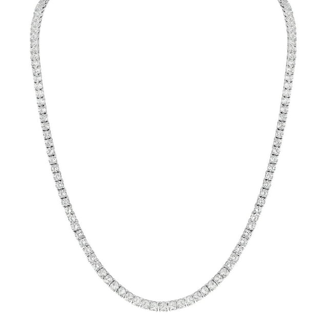 Men's Gemstone Tennis Necklace in Sterling Silver