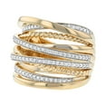 thumbnail image 3 of 0.55 CT. T.W. Multi-layer Criss-Cross Pavé Diamond Ring in 14K Gold, 3 of 7