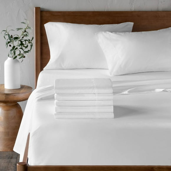 Hospitality Bulk Flat Bed Sheets, 6-Pack, White, Assorted Sizes