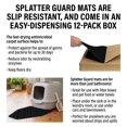 thumbnail image 4 of Apache Mills Antimicrobial Splatter Guard Mat, Gray, 12-Count, 17" x 20", 4 of 11