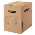 thumbnail image 1 of Bankers Box SmoothMove Basic Large Moving Boxes, 18" L x 18" W x 24" H, Kraft/Blue, 15/Carton, 1 of 5