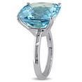 thumbnail image 4 of Cushion-Cut Blue Topaz Cocktail Ring in 14K Gold, 4 of 7