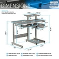 thumbnail image 8 of Techni Mobili Complete Computer Workstation Desk, Gray, 8 of 9