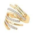 thumbnail image 2 of 0.75 CT. T.W. Round Cut Layered Spray Diamond Ring in 14K Gold, 2 of 5