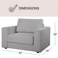 thumbnail image 4 of Elliot Stain-Resistant Oversized Armchair and Ottoman, 4 of 14