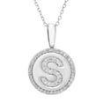 thumbnail image 1 of Diamond Initial Pendant Necklace in Sterling Silver, 1 of 5