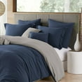 thumbnail image 3 of Modern Prewashed Crinkle Reversible Duvet Cover Set, Assorted Sizes, 3 of 5