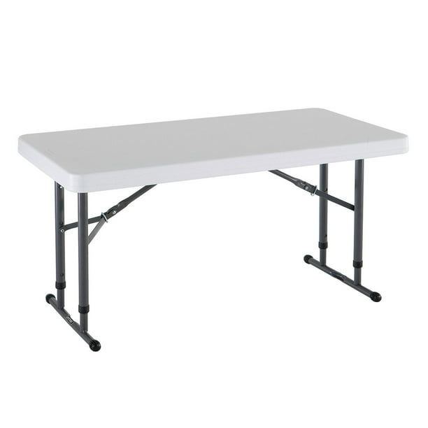 Lifetime 4' Adjustable Commercial Grade Folding Table (Assorted