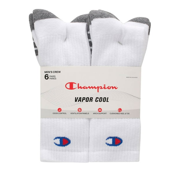 Champion Vapor Cool 6-Pack Crew Sock - Samsclub.com