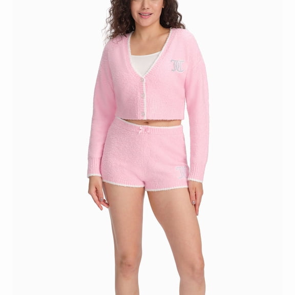Juicy Couture Women's Teddy Cardi & Short Set