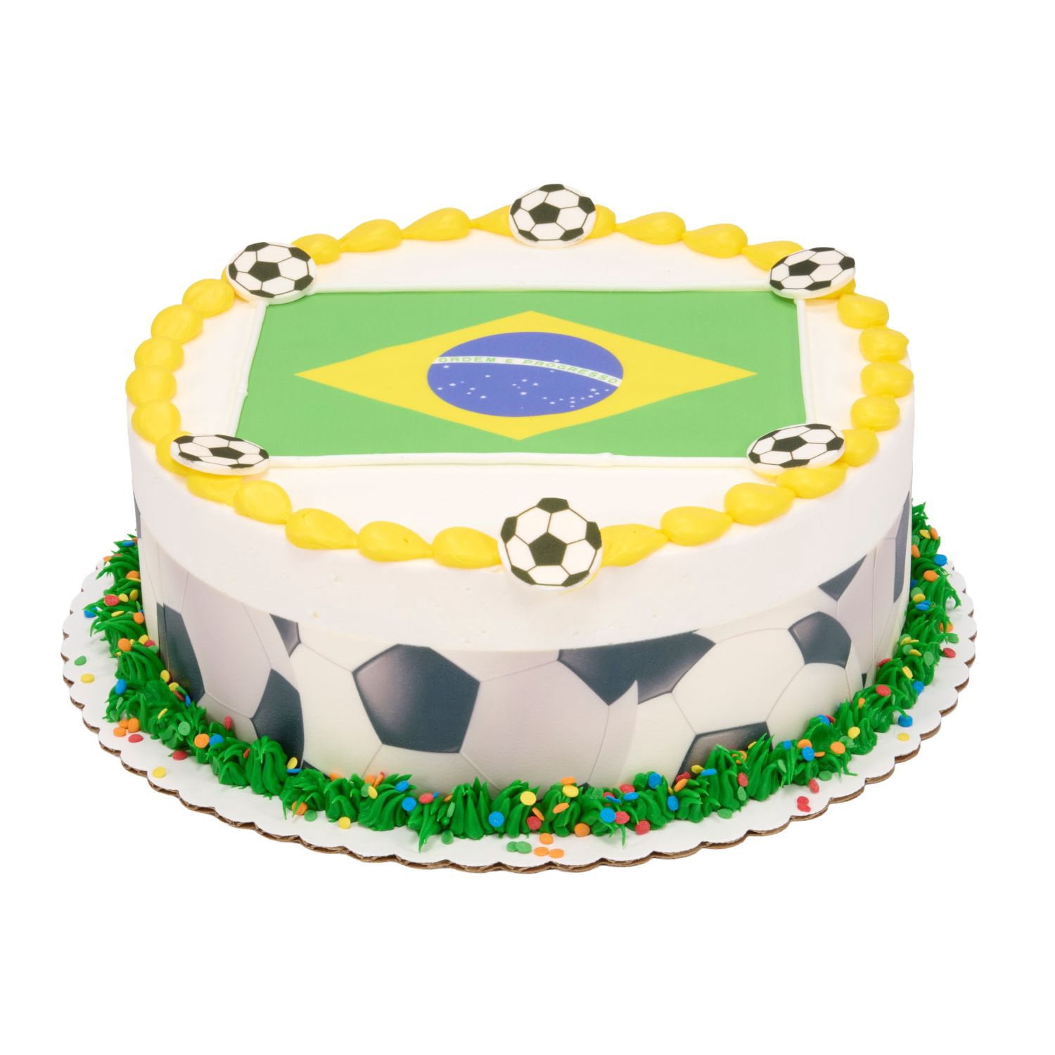 Global Soccer 10" Round Double Layer Cake