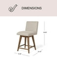 thumbnail image 4 of Member's Mark Hastings Fabric Swivel Counter Stool, Brown, 4 of 7