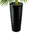 thumbnail image 2 of Faux 48" Palm in Black Ribbed Metal Planter, 2 of 6