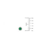 thumbnail image 3 of Round Cut Gemstone & 0.28 CT. T.W. Halo Diamond Stud Earrings in 14K Gold, 3 of 4