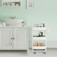 thumbnail image 5 of Seville Classics 3-Tier Steel Cart, 16.7" W x 13.9" D x 34.9" H, 5 of 7