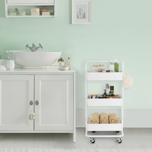 Seville Classics 3-Tier Steel Cart, 16.7