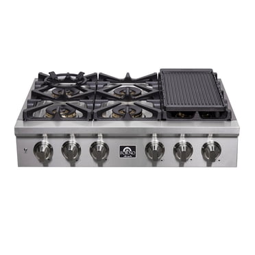 FORNO Spezia Pro Style Gas Range Top with Cast Iron Grates