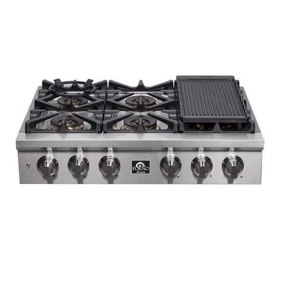 FORNO Spezia Pro Style Gas Range Top with Cast Iron Grates