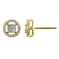 thumbnail image 1 of 0.23 CT. T.W. Diamond Halo Earrings in 14K Gold, 1 of 1