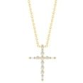 thumbnail image 1 of 0.23 CT.T.W. Diamond Cross Pendant Necklace in 14K Gold, 1 of 5