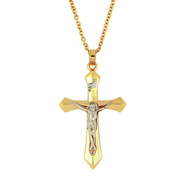 Crucifix Pendant Necklace in 14K Gold