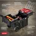 thumbnail image 4 of Heavy-Duty Keter Masterloader Rolling ToolBox + 18in Cantilever Organizer / Telescoping Handle, 4 of 19