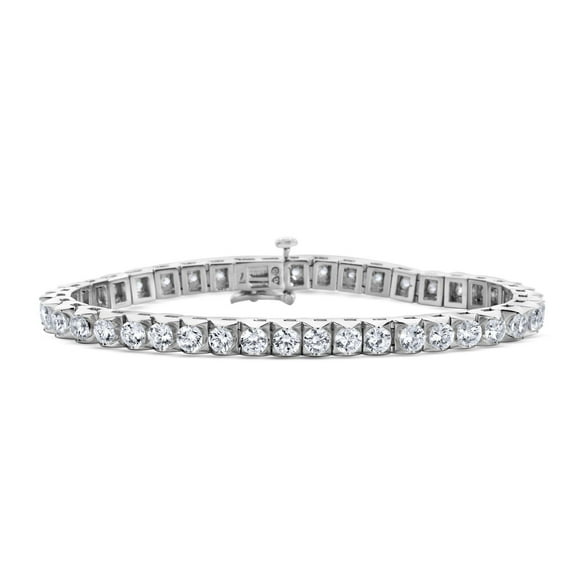 6.96 CT. T.W. Diamond Tennis Bracelet in 14K Gold