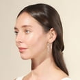 thumbnail image 7 of Square Tube Hoop Earrings in Sterling Silver, 7 of 7