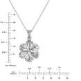 thumbnail image 4 of Diamond Cut Flower Pendant Necklace in 14K Gold, 4 of 6