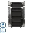 thumbnail image 4 of Seville Classics UltraHD 2 Piece Rolling Steel Garage Storage Cabinet With Stacker Set, 36" W x 18" D x 90.5" H, 4 of 14