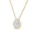 thumbnail image 2 of 0.30 CT. T.W. Pear Cut Halo Diamond Pendant Necklace in 14K Gold, 2 of 7