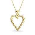 thumbnail image 4 of Round Cut Heart Diamond Pendant Necklace in 14K Gold, 4 of 8