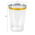 thumbnail image 2 of Tableluxe Premium Disposable Gold Rimmed Clear Plastic Tumbler, 16 fl. oz., 48 ct., 2 of 7