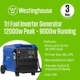 thumbnail image 2 of Westinghouse 12,000-Watt Remote Electric Start Tri Fuel Gas, Propane, Natural Gas Powered Inverter Generator with CO Sensor, 2 of 14