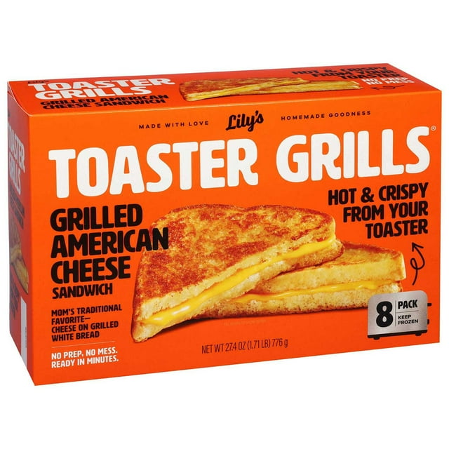 Lily's Toaster Grills American Cheese Sandwich Frozen, 8 pk.