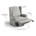 thumbnail image 3 of Storkcraft Serenity Wingback Upholstered Recline Glider (Choose Your Color), 3 of 9