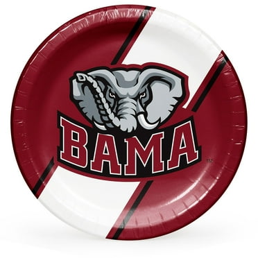 Collegiate Round Paper Plates, 10", 85 ct., Choose Your Team