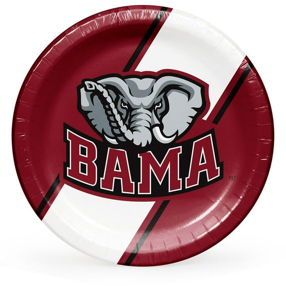 Collegiate Round Paper Plates, 10", 85 ct., Choose Your Team