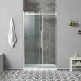 thumbnail image 2 of OVE Decors Bel 48" W x 78-3/4" H Frameless Soft-Close Sliding Shower Door, 2 of 9
